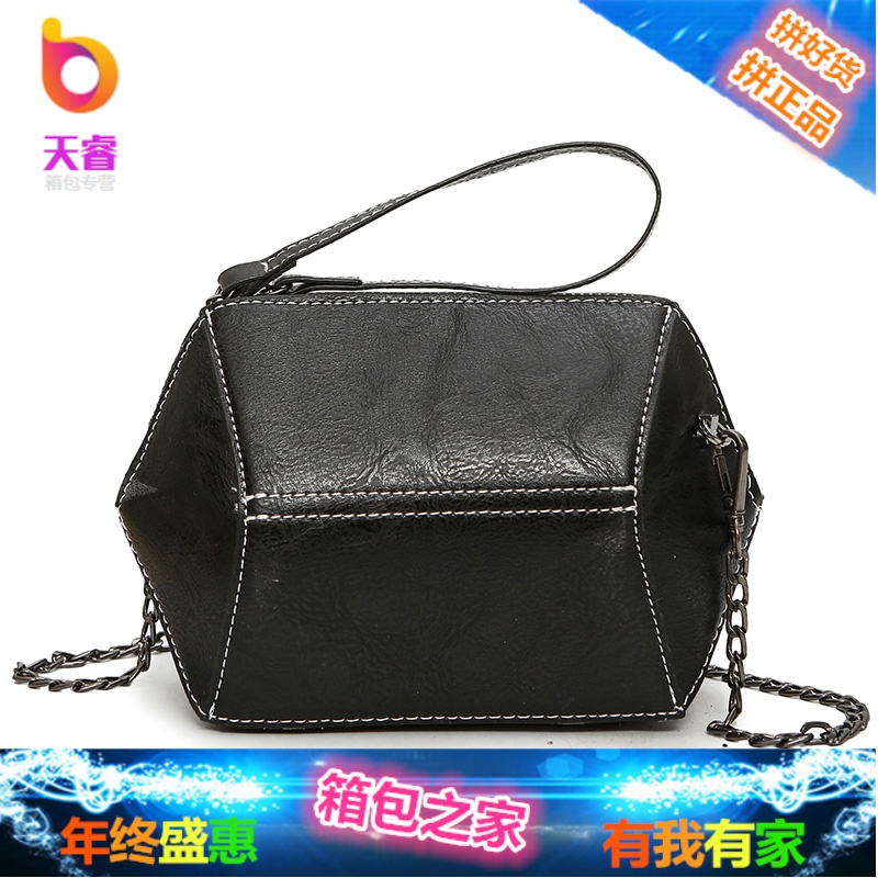 女包chic链条包包女2018新款潮港风复古百搭韩版手提包单肩斜挎包