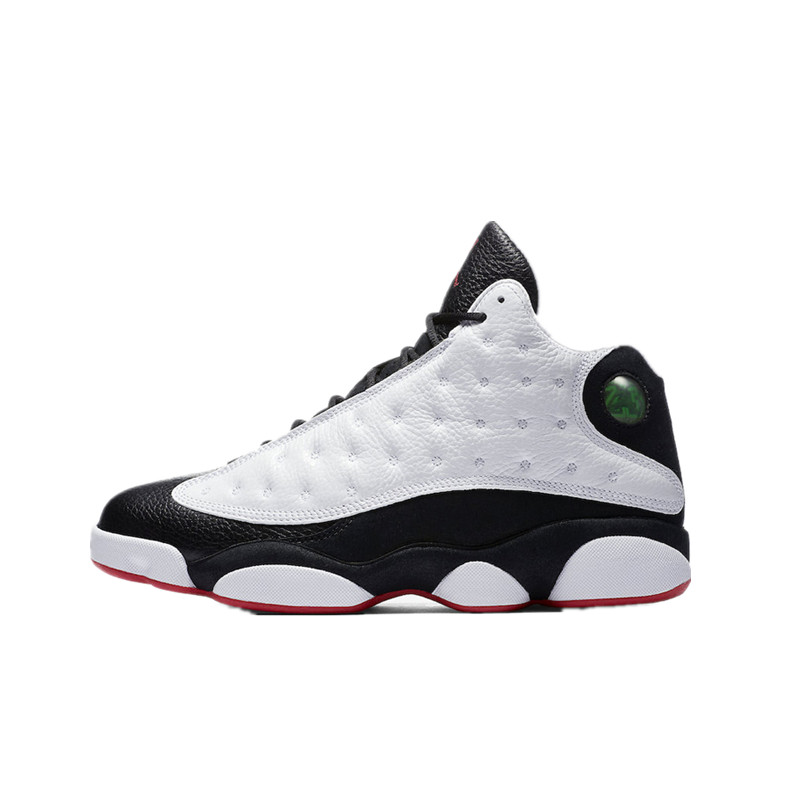 气垫缓震 aj13 熊猫黑白 air jordan 13 经典复刻男式高帮篮球鞋