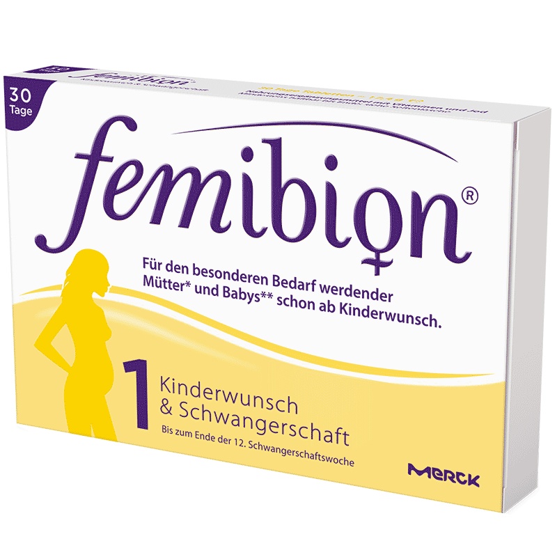 德国伊维安/femibion1段孕早期复合维生素叶酸孕早期30天量