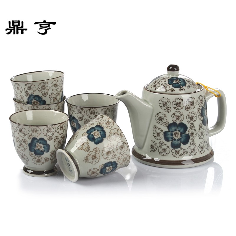 鼎亨茶具套装和风茶壶茶杯花茶壶茶杯冷水壶水杯日式家用创意釉下
