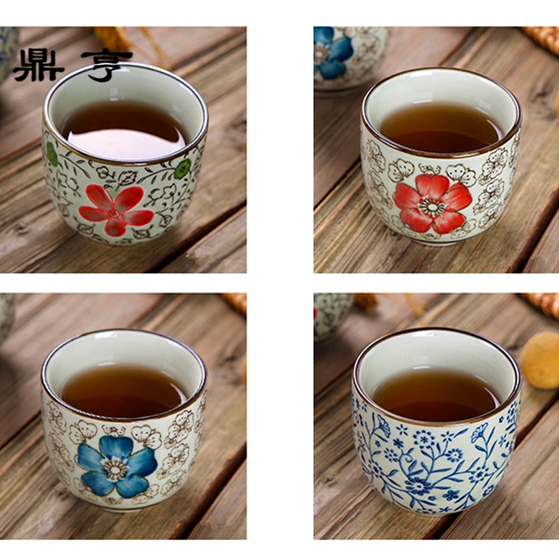 鼎亨日式和风手绘陶瓷茶具礼品套装花茶茶壶茶水杯子瓷器冷水壶带