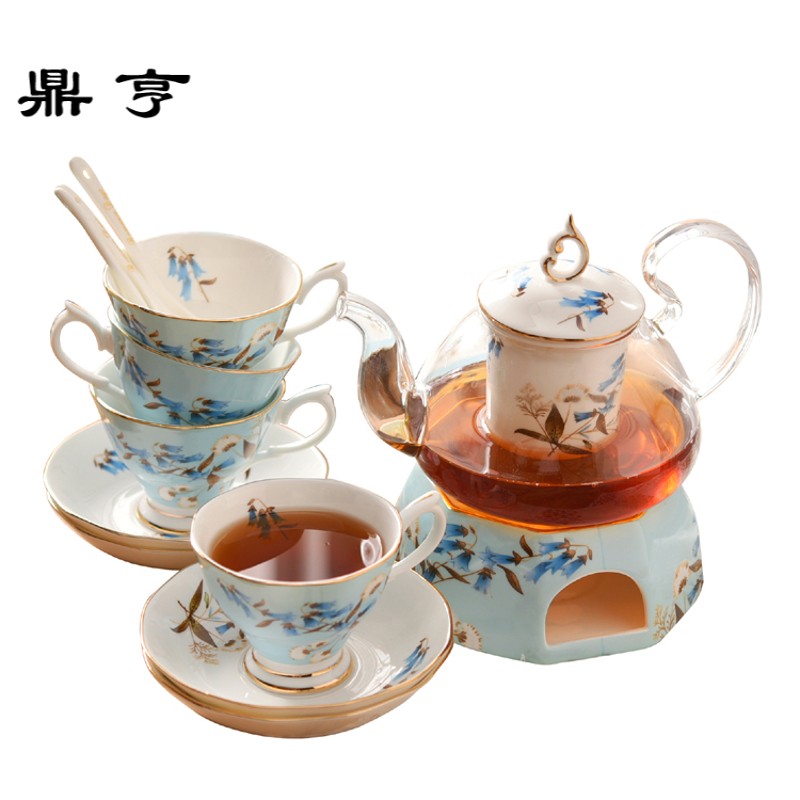 鼎亨英式家用套装下午茶具骨瓷咖啡杯具结婚送礼欧式红茶杯子简约