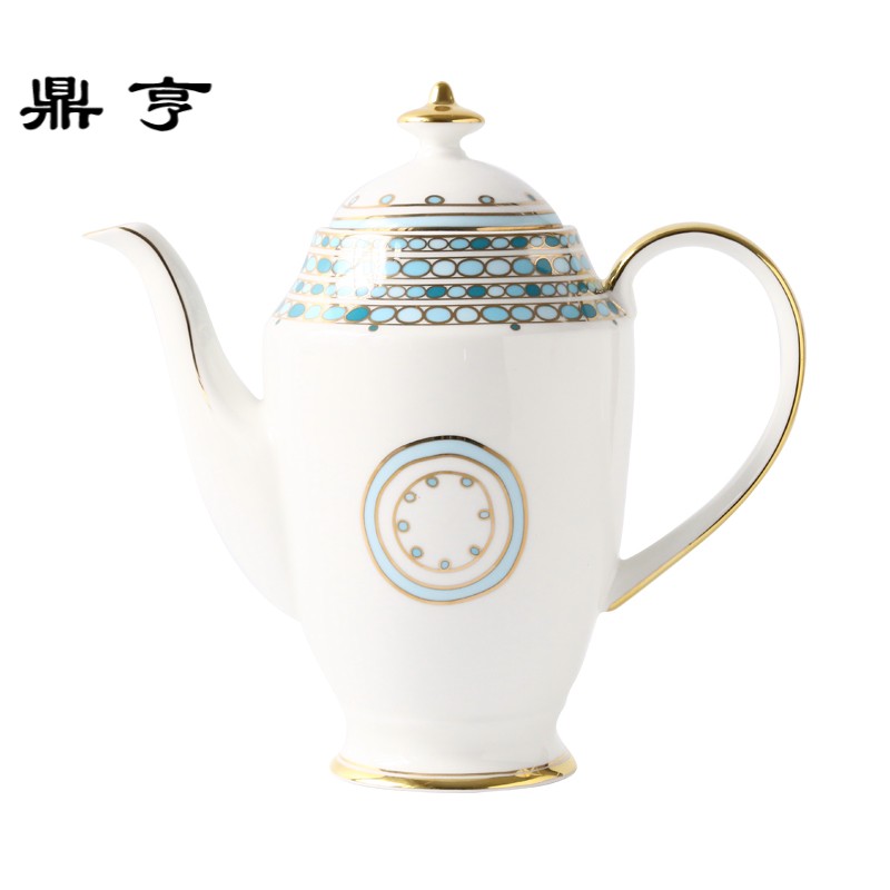 鼎亨英式茶壶花茶壶套装陶瓷红茶壶泡茶壶骨瓷欧式手冲咖啡壶家用
