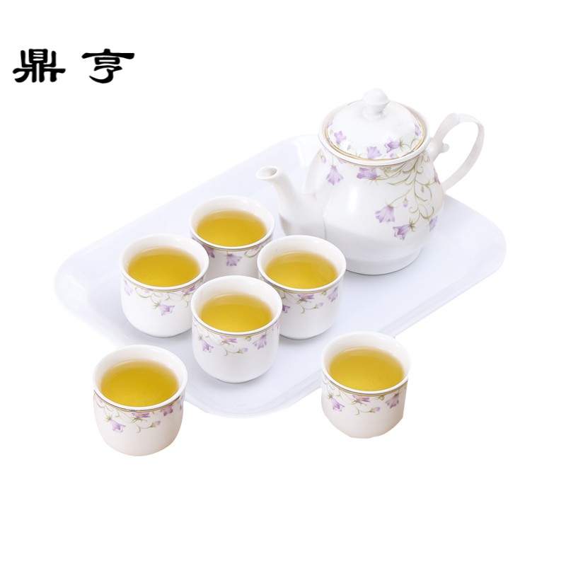 鼎亨陶瓷茶壶水壶套装茶具餐厅饭店饮具茶杯喝水壶家用客厅泡茶茶
