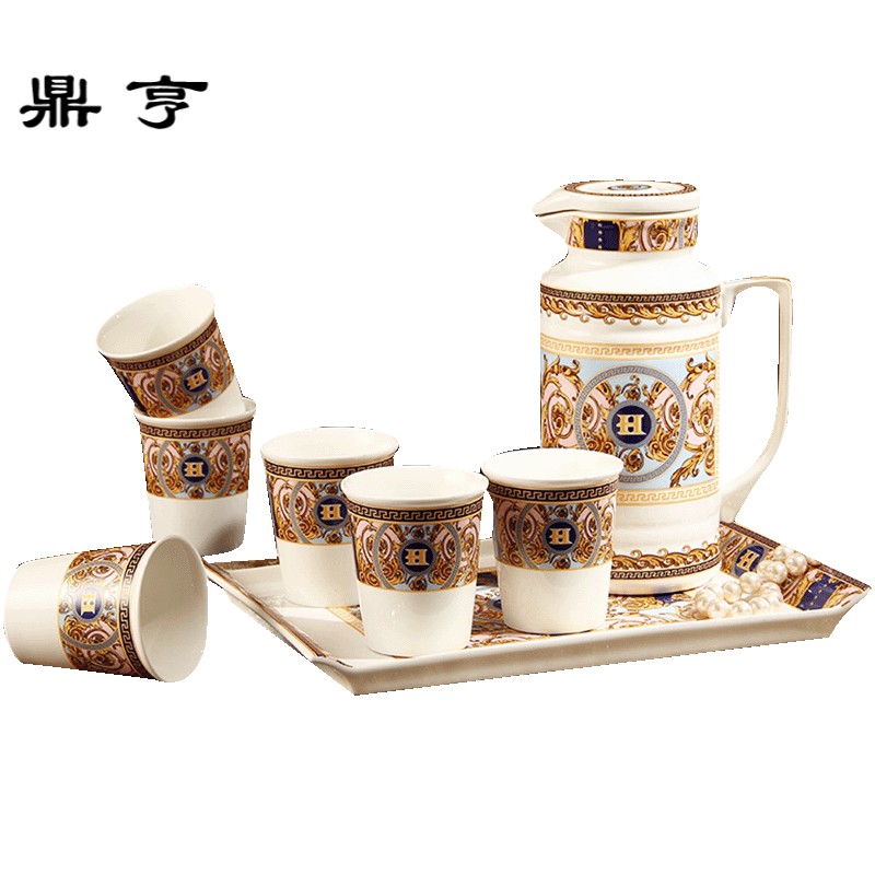鼎亨宫廷风茶壶杯碟组陶瓷杯子骨瓷水壶茶杯套装咖啡杯瓷杯