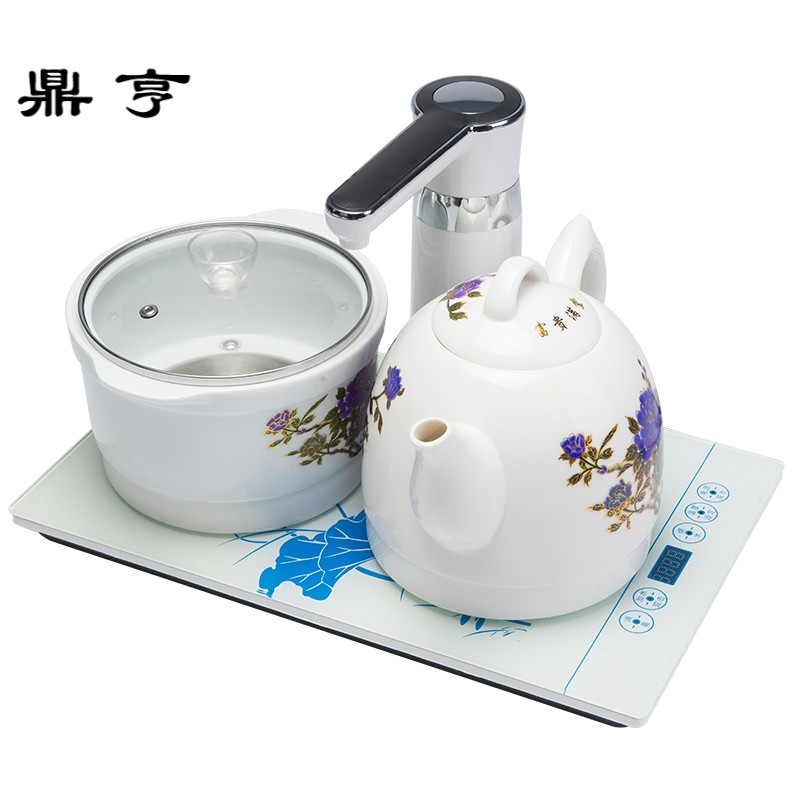 鼎亨 自动上水电热烧水壶家用陶瓷茶壶泡茶器套装创意茶炉煮茶壶