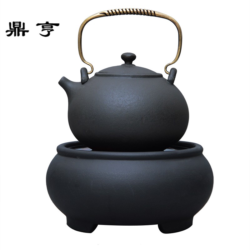 鼎亨日式火山石陶壶茶壶 陶瓷电陶炉煮茶器大号烧水壶茶炉茶具套