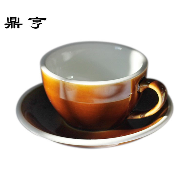 鼎亨咖啡杯拉花杯套装咖啡店用拉花专用练习古典陶瓷咖啡杯杯碟套