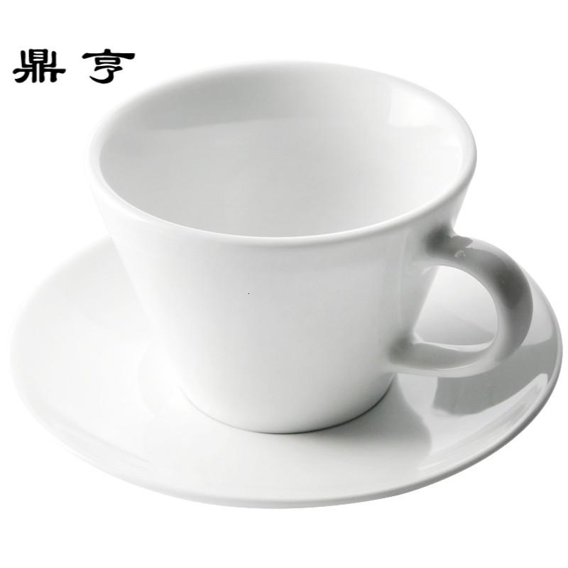 鼎亨陶瓷咖啡杯碟组欧式拉花卡布奇诺咖啡杯碟套装奶茶杯定制杯子
