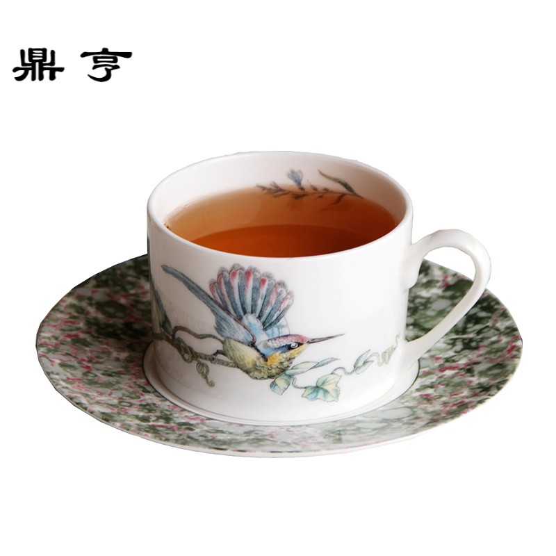 鼎亨北欧咖啡杯套装骨瓷英式下午茶具红茶杯子配碟家用创意手绘彩
