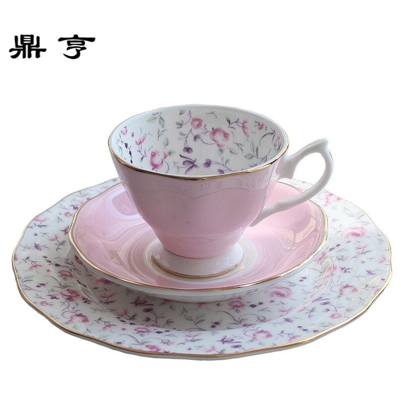 鼎亨欧式骨瓷咖啡杯少女 奶缸糖罐 英式下午茶杯茶壶粉色杯子陶瓷