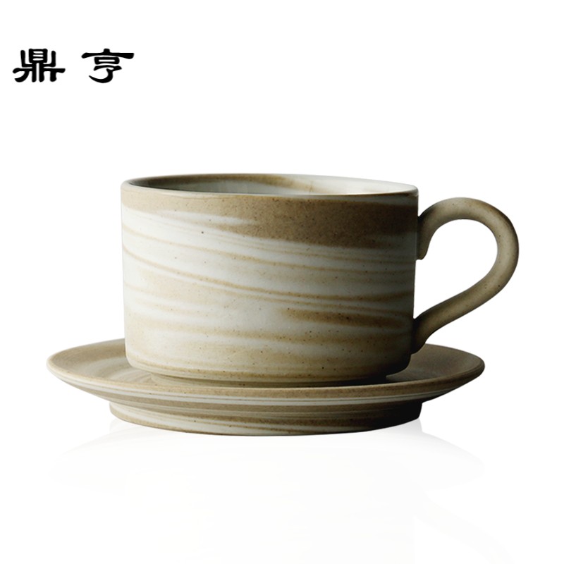 鼎亨 手工创意咖啡杯景德镇陶瓷水杯日式个性马克杯可配碟可定制