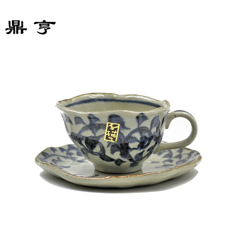 鼎亨日本原装进口 传统手工唐茶杯 咖啡杯套装 杯碟陶瓷杯