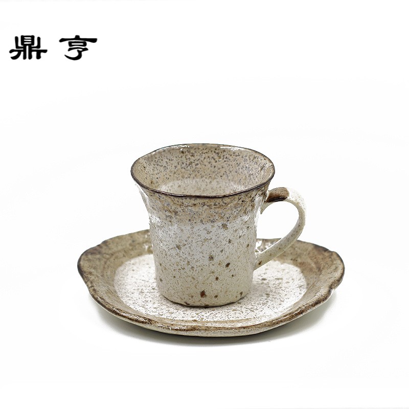 鼎亨日本原装进口 彩精复古手工陶瓷咖啡杯红茶杯 送杯垫樱花勺