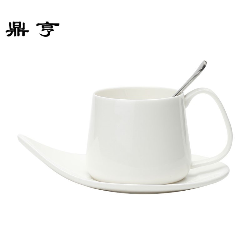 鼎亨优雅骨瓷咖啡杯套装25/简约创意陶瓷小杯子碟勺 家用