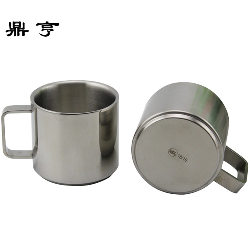 鼎亨微瑕清仓出口18-10不锈钢咖啡杯茶杯304马克杯宝宝喝水小杯子