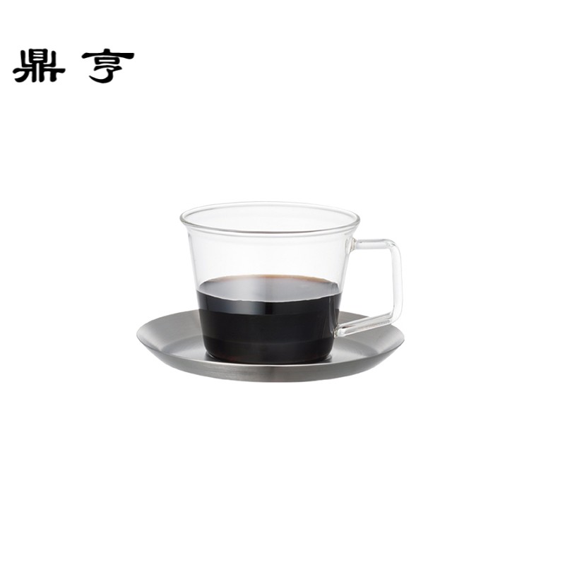 鼎亨现货|日本 CAST咖啡杯碟玻璃杯 茶杯碟配套不锈钢杯碟瓷杯碟