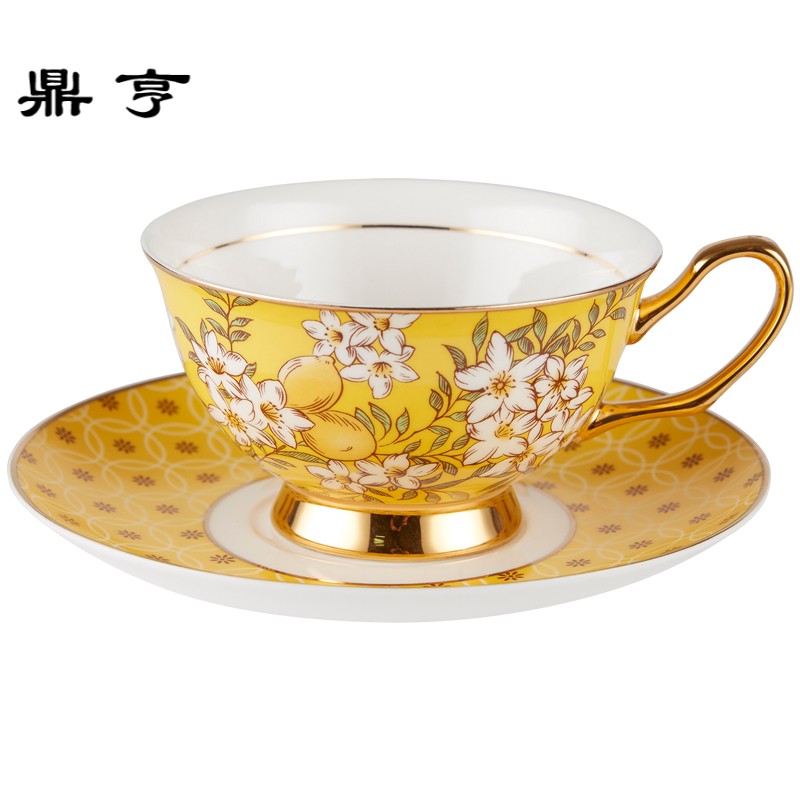 鼎亨咖啡杯 欧式小皇室宫廷御用优雅骨瓷家用英式下午茶茶杯