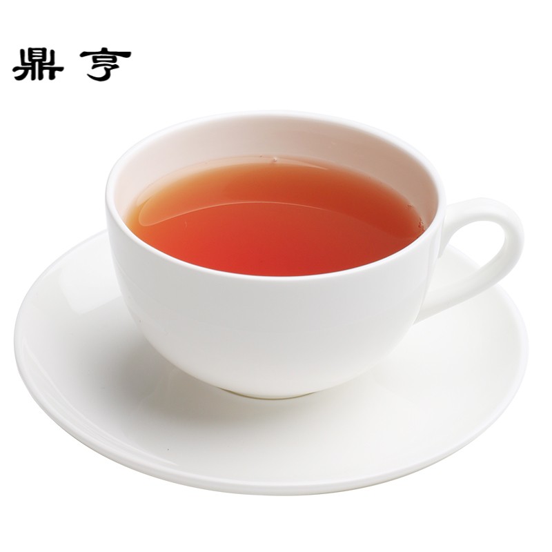 鼎亨白色简约骨瓷碟套装 家用欧式英式下午茶杯红茶杯陶瓷杯子