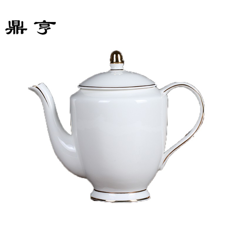 鼎亨骨瓷咖啡杯套装 欧式金边下午茶具陶瓷英式红茶杯简约情侣杯