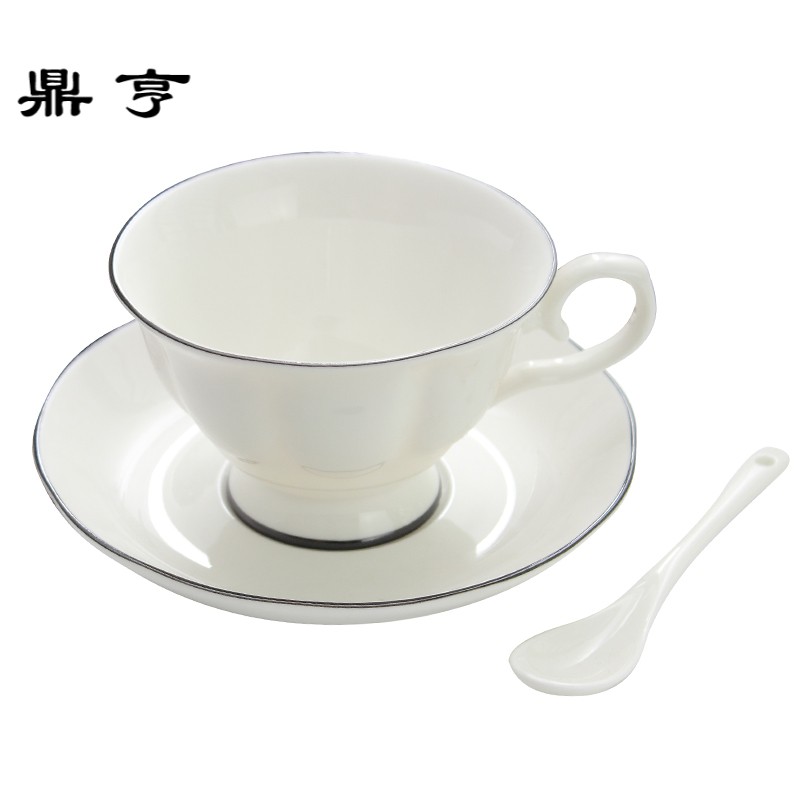 鼎亨欧式骨瓷咖啡杯套装陶瓷简约家用茶具茶杯套具 北欧咖啡杯碟6