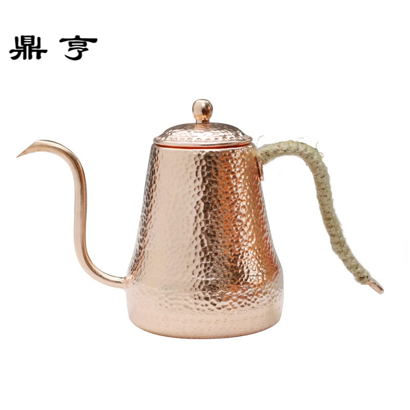 鼎亨紫铜手冲咖啡壶专业纯铜咖啡细口壶热水壶铜壶过滤水泡茶壶65