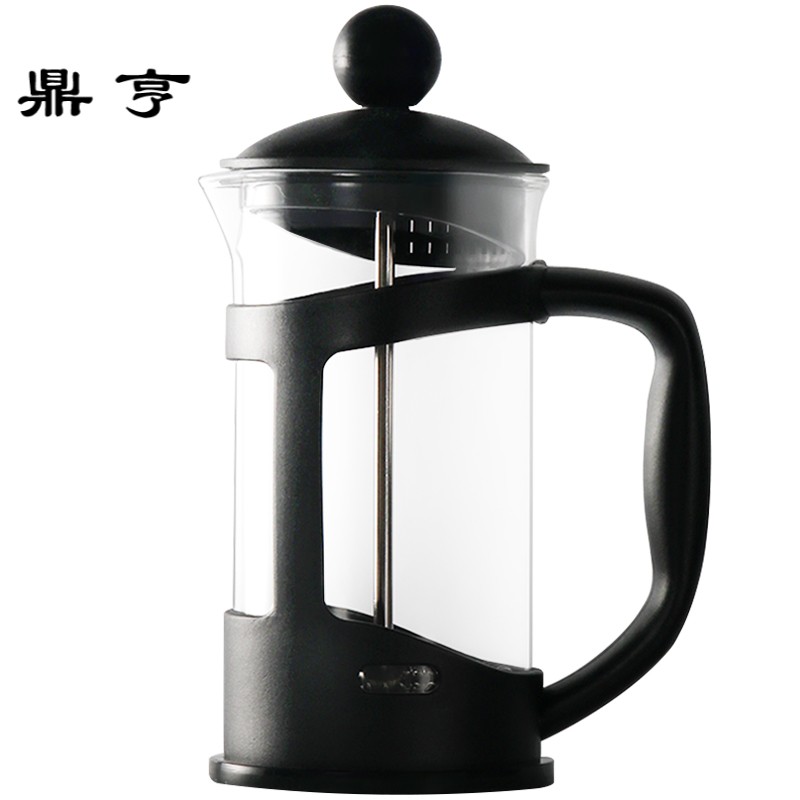 鼎亨法压咖啡壶手冲法式壶家用带过滤冲泡花茶壶简约耐热加厚玻璃