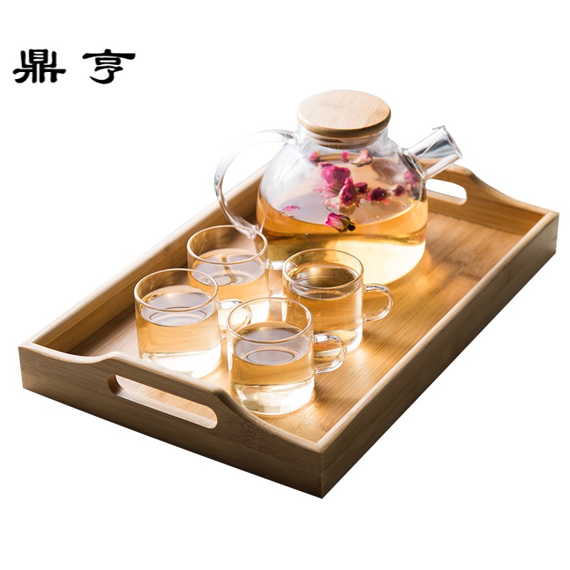 鼎亨花茶壶花茶杯套装下午茶茶具家用水果蜡烛耐热可加热花茶壶