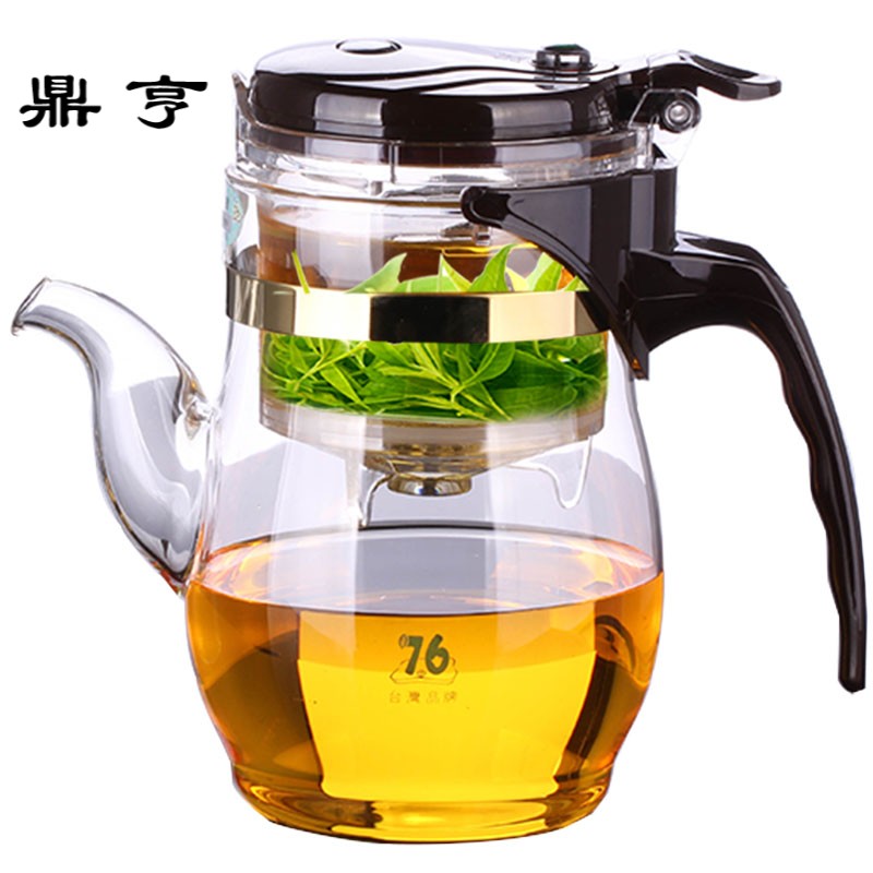 鼎亨台湾76飘逸杯泡茶壶茶水分离耐热玻璃办公室茶具长嘴冲茶器玲