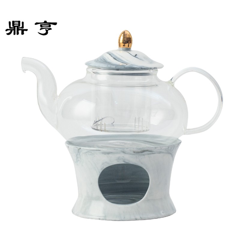 鼎亨北欧简约大理石陶瓷茶具套装玻璃花茶壶英式下午茶咖啡具结婚