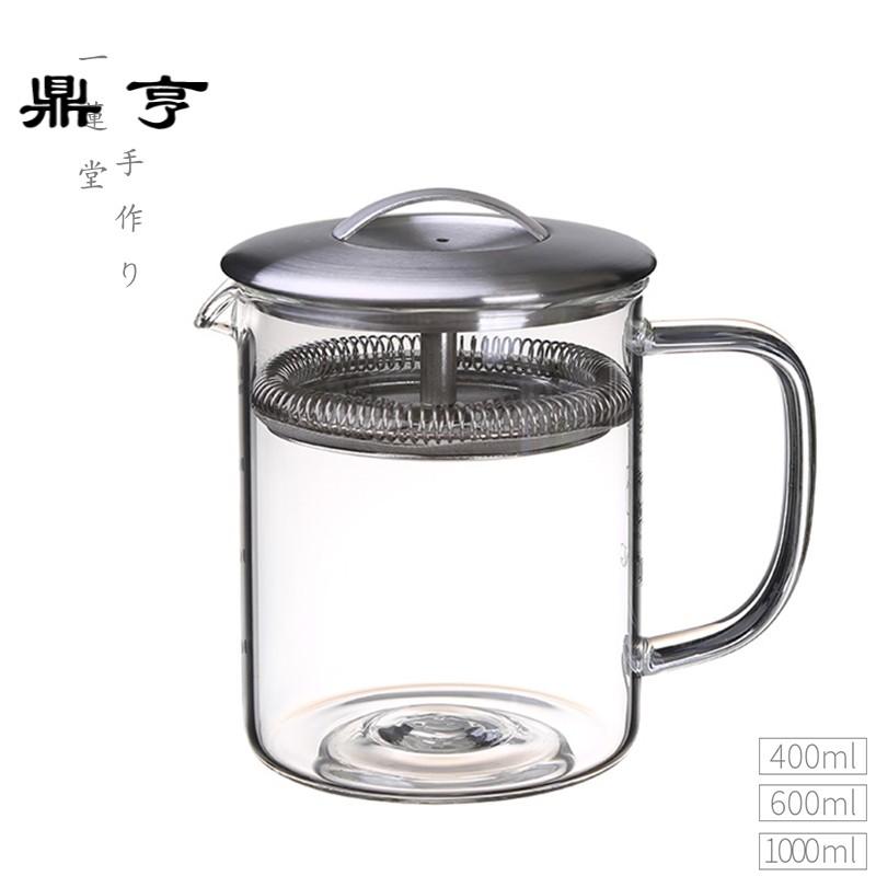 鼎亨台湾玻璃茶具耐热玻璃茶壶泡茶壶玻璃壶耐高温过滤茶大师单层
