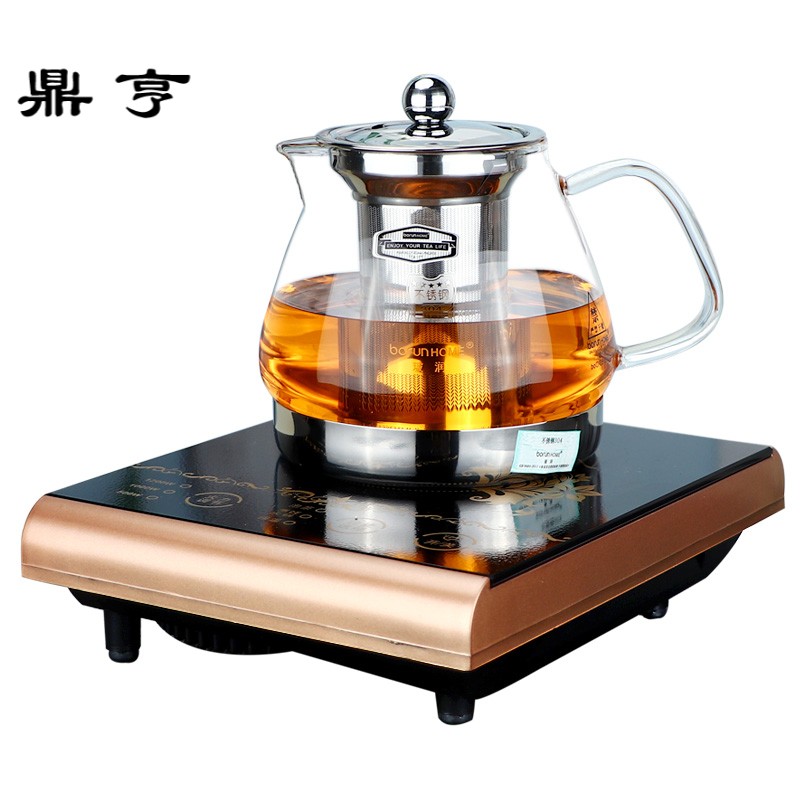 鼎亨波润 耐高温电磁炉玻璃茶壶加热泡茶壶黑茶煮茶器功夫茶具烧