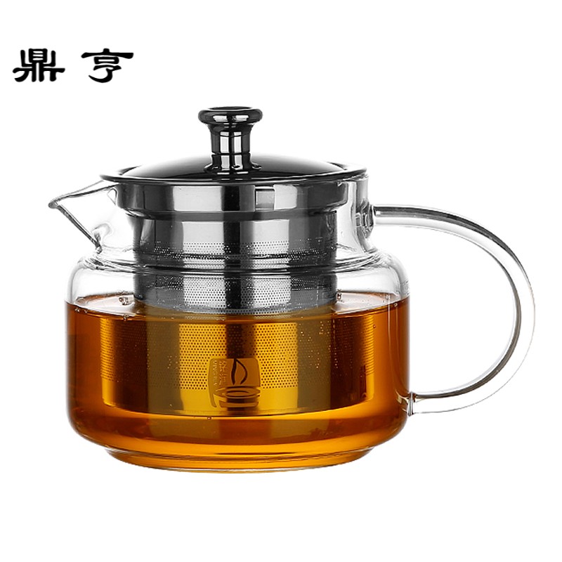 鼎亨玻璃茶壶耐高温耐热家用小号茶具过滤加厚防爆玻璃烧水泡茶壶