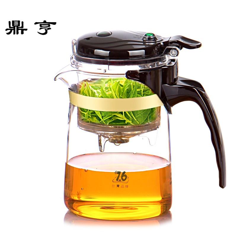鼎亨台湾76飘逸杯办公室茶水分离泡茶壶过滤玻璃冲茶器家用沏茶茶
