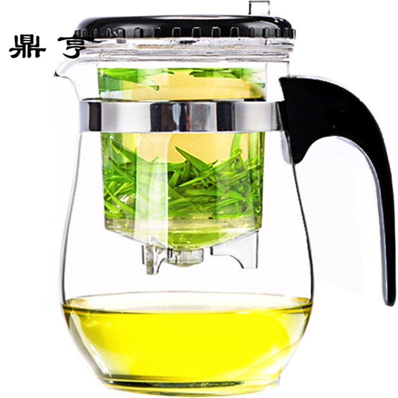 鼎亨飘逸杯泡茶壶便携家用冲泡器过滤按压式全玻璃茶具办公室