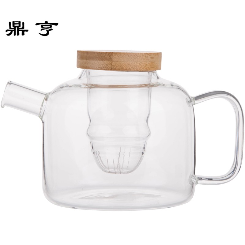 鼎亨 高硼硅耐热玻璃茶具套装 透明玻璃茶壶茶杯 茶具品茗杯