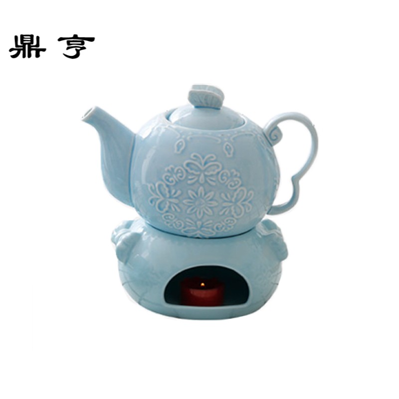 鼎亨日式陶瓷加热花茶茶具套装耐热玻璃花茶壶水果英式下午茶杯