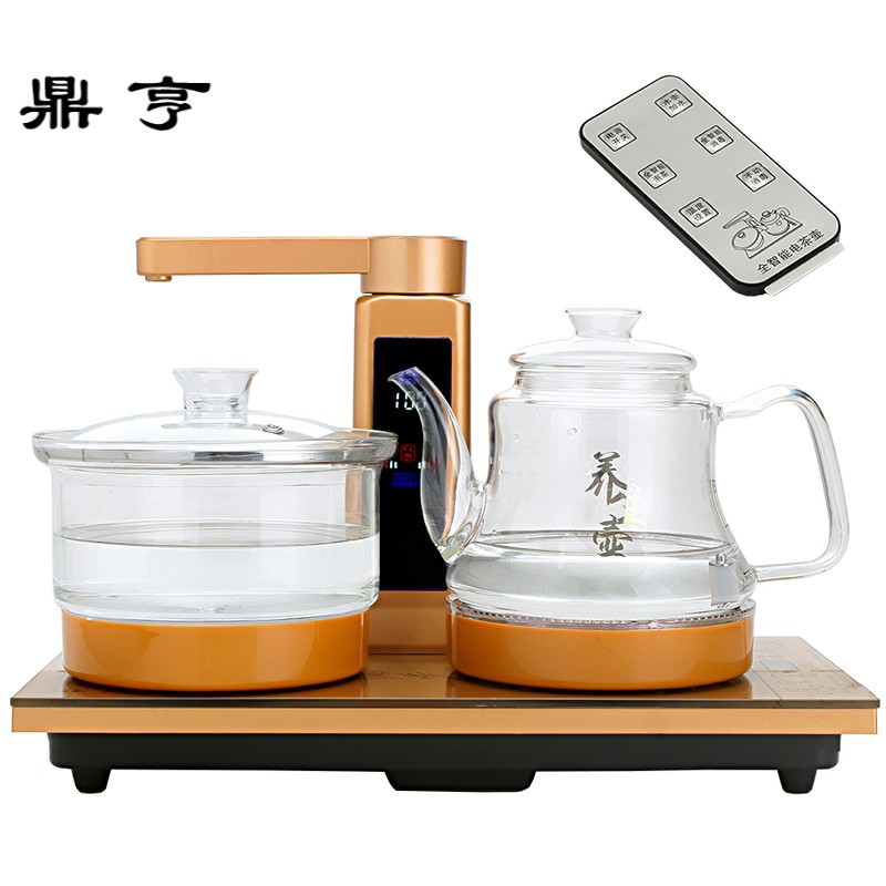 鼎亨全自动上水电茶炉玻璃烧水壶功夫茶具套装茶盘家用遥控泡茶电