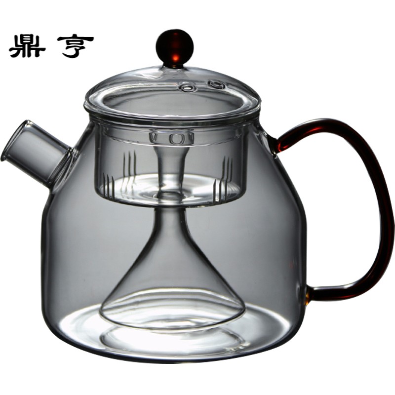 鼎亨家用耐热玻璃茶具过滤蒸汽茶壶蒸茶壶煮茶器电陶炉花茶黑茶泡