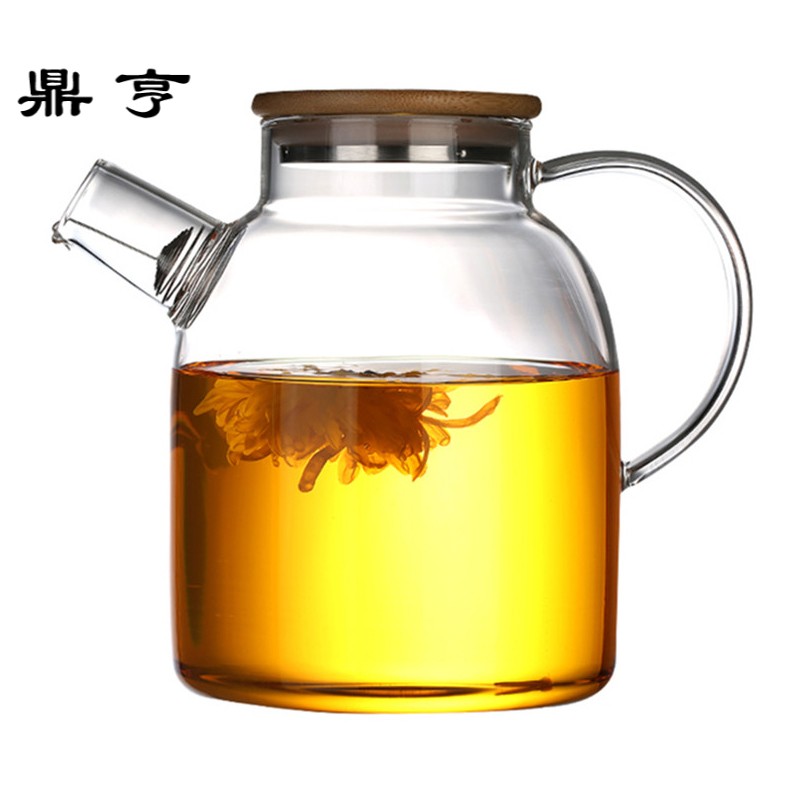 鼎亨透明煮水果茶的玻璃壶茶具泡花果茶壶花茶杯套装耐热家用蜡烛