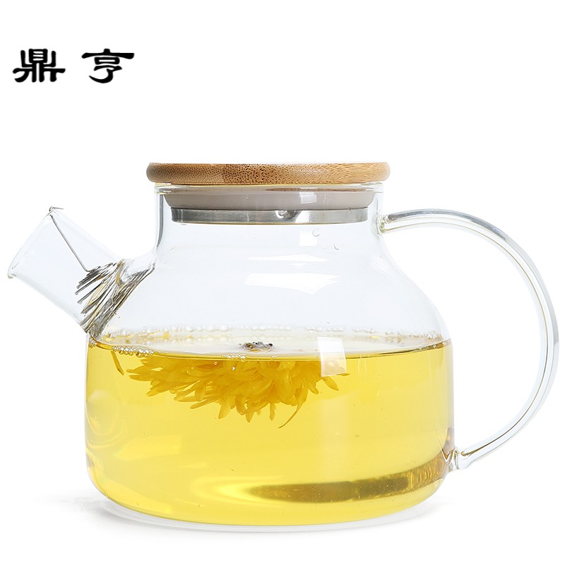 鼎亨日式耐热玻璃煮花茶壶家用可蜡烛加热花茶茶具花茶杯水果茶壶