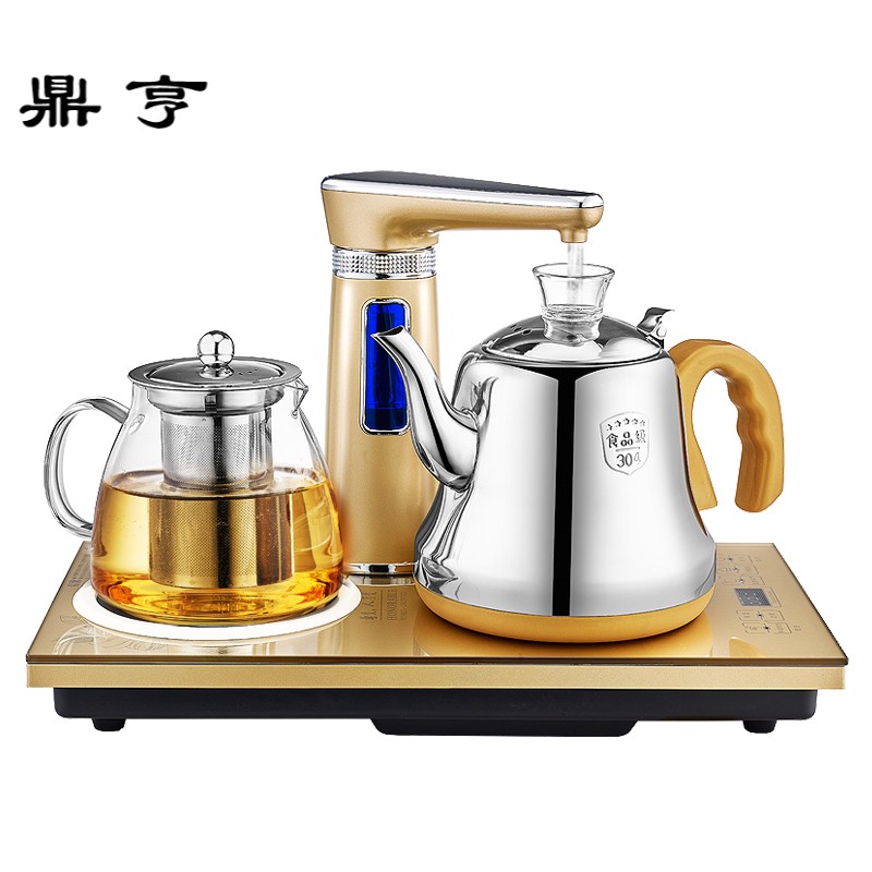 鼎亨茶具套装茶台电磁茶炉全自动上水家用烧水壶玻璃茶壶耐高温泡