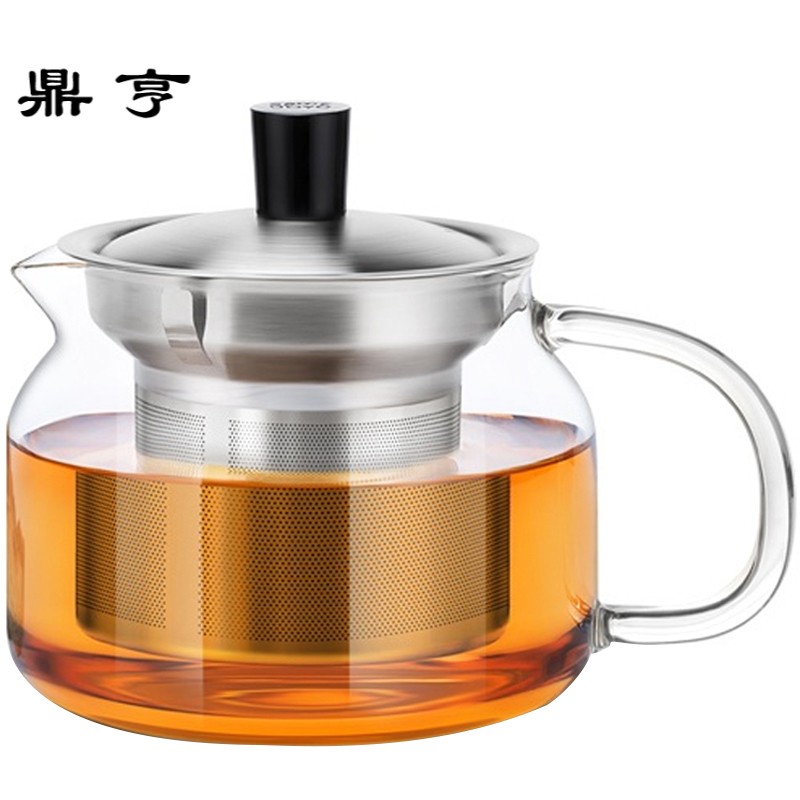 鼎亨不锈钢内胆飘逸杯 耐热玻璃泡茶壶 过滤泡茶器沏茶杯冲茶茶具