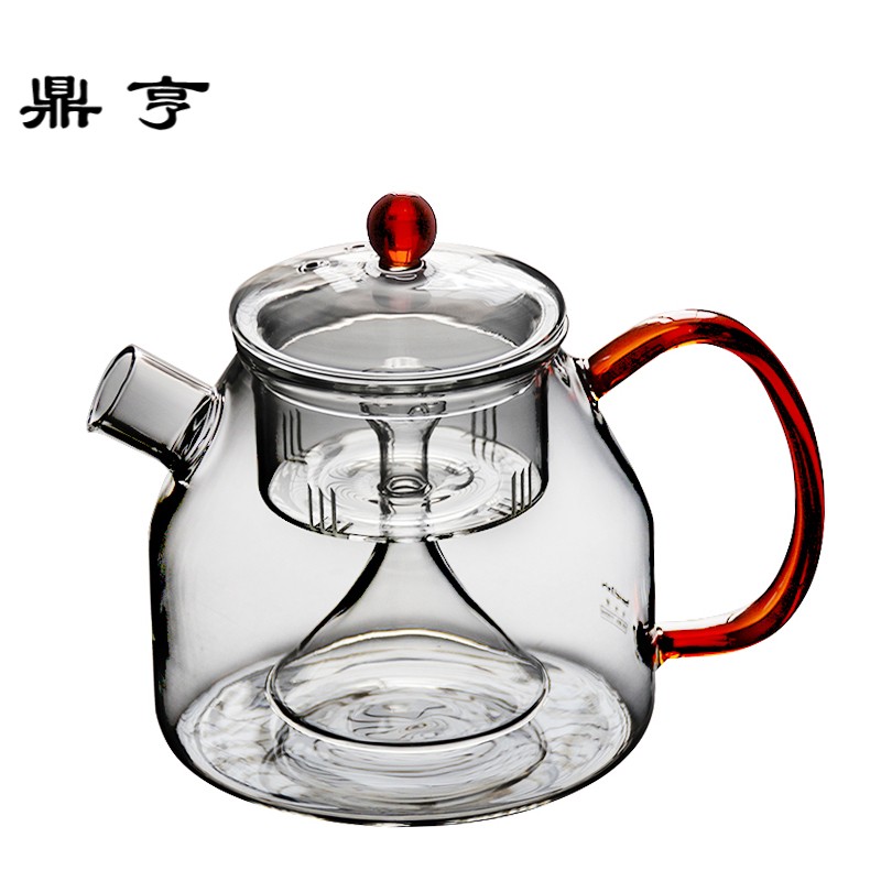 鼎亨耐热玻璃茶具蒸茶壶蒸汽茶壶煮茶器电陶炉花茶黑茶家用泡茶壶