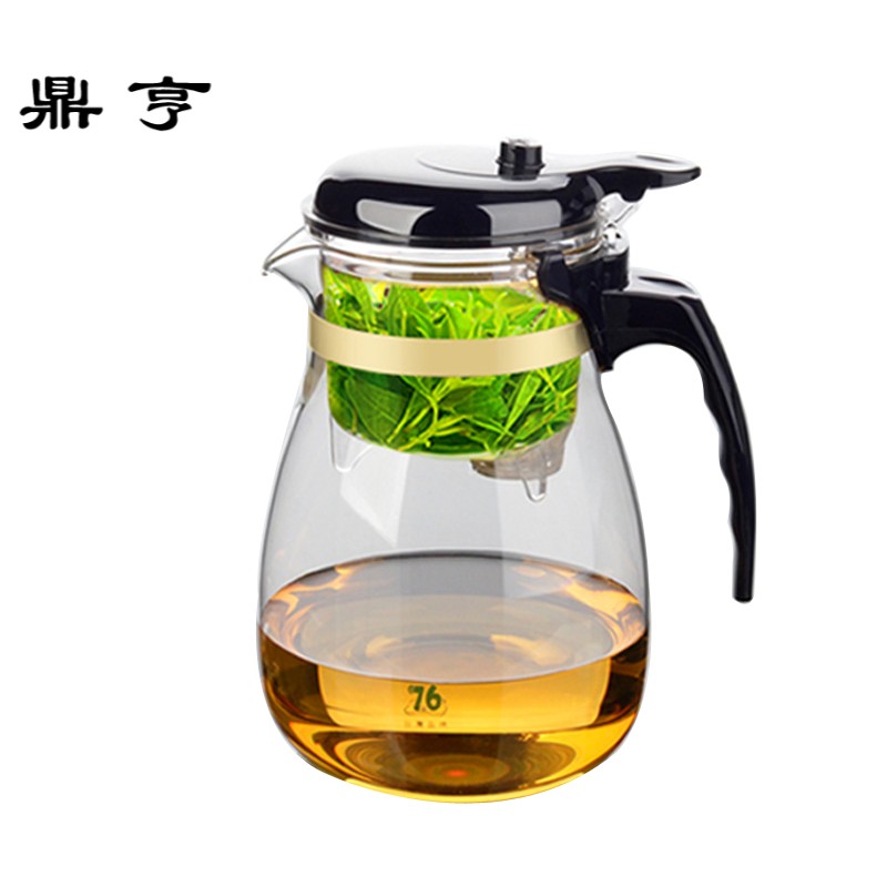 鼎亨台湾飘逸杯大容量泡茶壶耐热玻璃茶具过滤冲茶器玲珑杯茶道杯