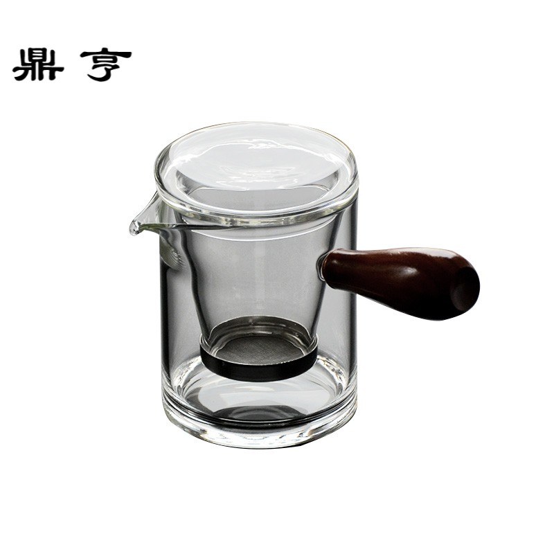 鼎亨简约耐热玻璃功夫茶具 便携创意飘逸杯 办公室泡茶杯公道杯