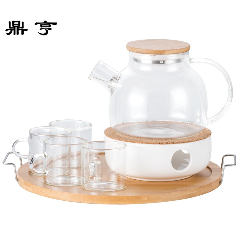 鼎亨日式玻璃花茶具客厅下午茶具套装创意花茶冷水壶茶壶可加热