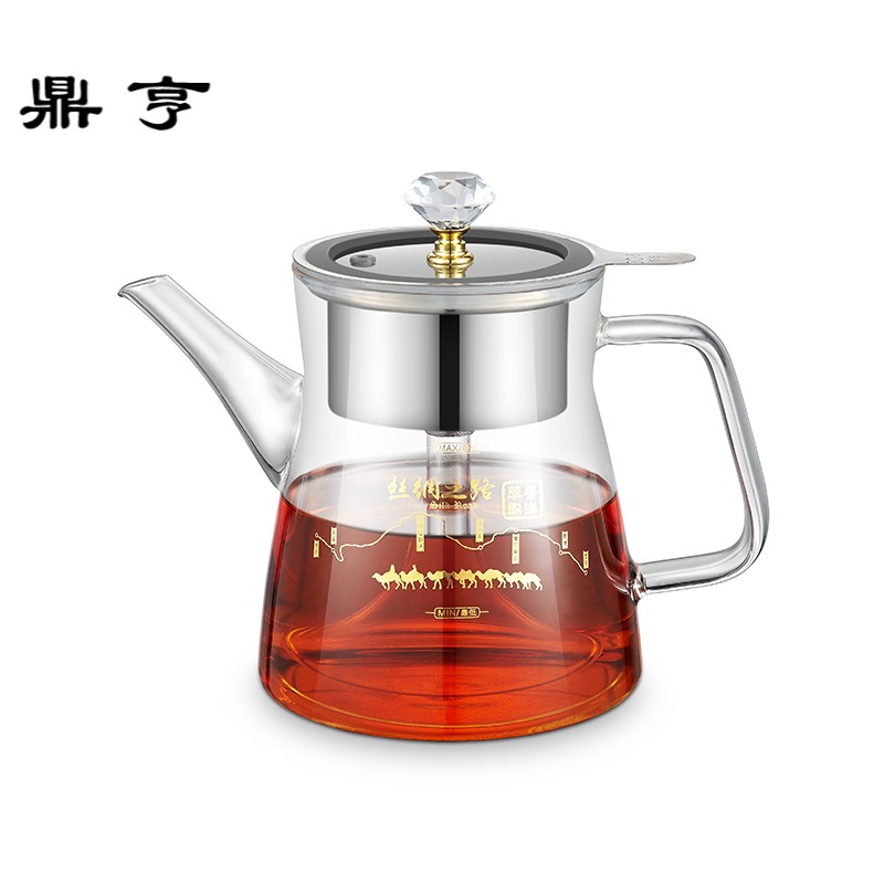 鼎亨玻璃壶 耐热玻璃花茶壶全过滤泡茶壶茶具泡茶器玲珑杯