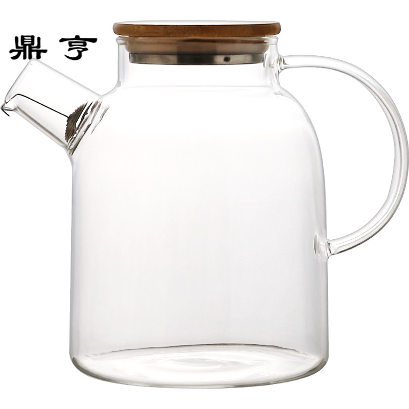 鼎亨高硼硅耐高温玻璃花茶具套装日式泡茶壶冷水壶过滤水壶茶具