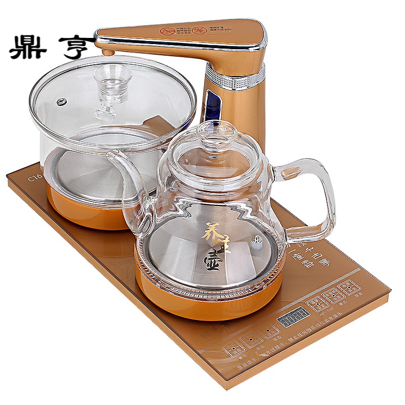 鼎亨茶道功夫茶具套装电磁炉智能全自动上水玻璃烧水壶家用茶盘泡